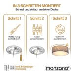 Monzana Deckenlampe Sternenhimmel 38cm 2-Flammig – Stilvolles Raumlicht mit E27 Fassung – Bild 3