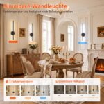 Ketom LED Wandleuchte 2er Set – Dimmbar mit Fernbedienung, USB-Akku & Timer – Bild 2
