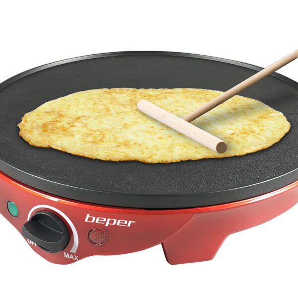 BEPER BT.700Y Crêpe-Maker 1300W mit 30cm Antihaftplatte – Elektrischer Crêpes-Zubereiter