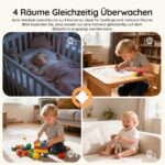 BOIFUN Babyphone mit 2 Kameras, 5" IPS Monitor & 360° PTZ – Ohne WLAN, Nachtsicht, Zwei-Wege-Audio – Bild 4