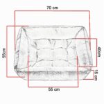 SuperKissen24 Hundebett Grösse M – Waschbares Hundesofa mit Fleece für kleine & mittlere Hunde – Bild 3
