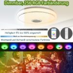 YRHome 36W LED Deckenleuchte mit Sternenhimmel, RGB Farbwechsel & Bluetooth Lautsprecher – Bild 7