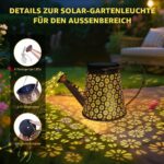 Blakapoo Solar Gießkanne Lichterkette – LED Wasserfall Gartenlicht mit 90 warmweissen LEDs – Bild 6