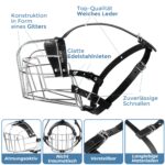 CleverTail XL Metall-Maulkorb für grosse Hunde – Sicher & komfortabel für Rottweiler & Mastiffs – Bild 4
