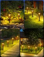 VIIIVA Solar Gartenleuchten 4er Set Warmweiss – IP65 Wasserdicht mit 800mAh für Garten & Terrasse – Bild 7