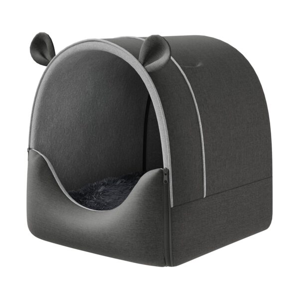 EUGAD Hundehöhle 60x55x60cm – 2-in-1 Design mit abnehmbarem Kissen für Hunde bis 15kg