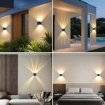 MYCUL 12W LED Wandleuchte mit Bewegungsmelder – Wasserdichte Aussenlampe Schwarz – Bild 3