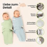 3er-Pack Bio-Pucksack 0-3 Monate – IHDI-zertifiziert, atmungsaktiv & ergonomisch – Bild 8