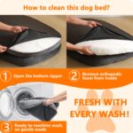 HMTOPE Orthopädisches Hundebett 106x79cm – Komfort-Hundesofa für grosse Hunde – Bild 7