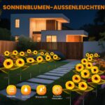SCNNC Solar Sonnenblume 2er Set – LED Gartenleuchte mit Automatik für Balkon & Terrasse – Bild 6