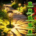6er-Set SCNNC Solar Gartenleuchten Stehend – Wasserdicht IP44 für Garten & Terrasse – Bild 5