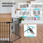 KESSER® Kaminschutzgitter 360 cm mit Tür – 6-teilig Metall Schutzgitter für Kinder & Haustiere – Bild 3