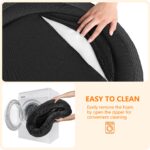 HMTOPE Hundebett Ø60cm Dunkelgrau – Rundes Donut-Design mit Angstabbau für kleine Hunde – Bild 5