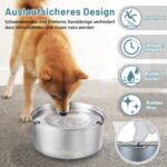 NAYELF Wassernapf Hund 1L Edelstahl – Anti-Sabbern Trinknapf mit Schwimmer für kleine & mittlere Hunde – Bild 2