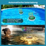 INTERESTIME Solar Poolbeleuchtung RGB 2er Set – Unterwasser Licht mit Fernbedienung & Timer – Bild 2