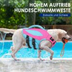AOFITEE Hundeschwimmweste Grösse M mit Rettungsgriff – Auftriebsweste für sichere Wassersportarten – Bild 2