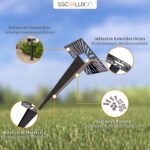 SSC-LUXon HAUKI Erdspieß 4er Set – Universal-Befestigung für Gartenleuchten & Pollerleuchten – Bild 4