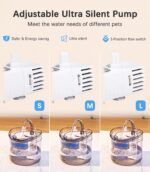 HAPUP Katzenbrunnen 1,8L mit Doppelmodus & Aktivkohlefilter – Intelligenter Wasserspender für Katzen & Hunde – Bild 5