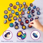 BONNYCO 40er Pack Holzkreisel mit Weltraum-Design – Mitgebsel Kindergeburtstag – Bild 6
