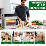 Kwasyo Dörrautomat 8 Etagen Edelstahl – Temperaturregler 30-90°C mit 24h Timer – Bild 7