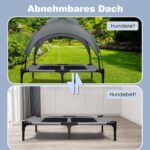 UISEBRT Erhöhtes Hundebett L (92x76x92 cm) mit Baldachin – Outdoor-Hundesofa wasserdicht – Bild 5