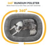 Pawk Orthopädisches Hundebett 89x63cm Mittelgrosse Hunde – Memory Foam mit 360° Nackenrolle – Bild 8
