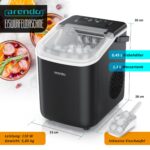 Arendo Eiswürfelmaschine – 12 kg Eis täglich mit 2 Würfelgrossen & Langzeitkühlung – Bild 2
