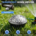 Shuniu Solar Bodenleuchten 12er Set mit 8 LEDs – Warmweiss Gartenbeleuchtung IP65 – Bild 5