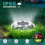 FIFlying Solar Bodenleuchten 10er Set mit 8 LED – Kaltweiss Gartenbeleuchtung für Aussen – Bild 2