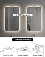 KYOTECH LED Spiegelleuchte 400mm 12W 800LM – Dimmbar mit Fernbedienung & IP44 Wasserschutz – Bild 3