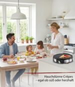 Cloer 6630 Crêpes-Maker 30 cm – Antihaftplatte mit Temperaturkontrolle & Zubehör – Bild 6