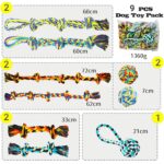 Speedy Panther Baumwollseil-Spielzeug-Set 9-teilig – Kauspielzeug für grosse Hunde – Bild 3