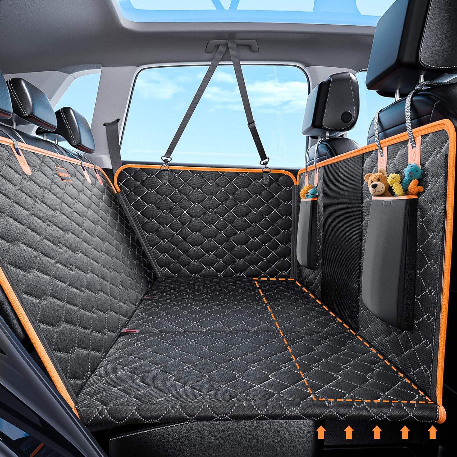 JOEJOY Hundedecke Auto Rückbank 132x63 cm – Wasserdicht & Kratzfest für SUV & Pkw
