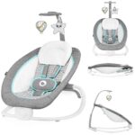 Lionelo Pascal Baby Wippe – 5 Melodien, Vibrationen & 4-fach verstellbar für Neugeborene