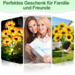 DooYard Solar-Sonnenblumen 4er Set mit 24 Blüten – LED Gartenstecker wasserdicht – Bild 7