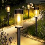 UME Solar-Gartenleuchten 3000K Warmweiss – 6er Set Wegeleuchten für Garten & Terrasse