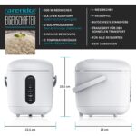 Arendo Reiskocher 0,8 L – 2 Kochprogramme mit Timer & Warmhaltefunktion für 1–2 Personen – Bild 3
