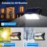 Giliwosy Solar-Wandleuchte mit Bewegungsmelder – IP65 Gartenleuchte 3 Modi – Bild 4