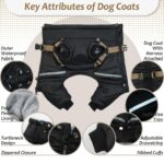 Hjyokuso Wasserdichter Hundemantel mit Geschirr – Winterjacke für kleine bis grosse Hunde S-XL – Bild 2