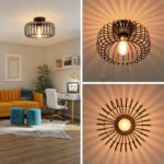 FRIDEKO HOME Deckenlampe schwarz Ø30cm – modernes Metalldesign mit E27-Fassung – Bild 2