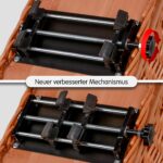 UNUS Hundefahrradkorb 47x29x34cm aus Weide – Sicherer Gepäckträgerkorb mit Gitterabdeckung – Bild 6