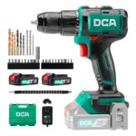 DCA 20V Bürstenloser Schlagbohrschrauber 55Nm – Profi-Akku-Bohrmaschine mit 2x2.0Ah
