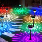 SonPen 8er Set Solarleuchten mit RGB Farbwechsel – IP65 Gartenbeleuchtung für Terrasse & Rasen