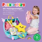 TRUNKI Una Einhorn Kinderkoffer 18L – Befahrbarer Hartschalen-Trolley mit Rollen – Bild 4