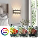 SUZNIU LED Wandleuchte 12W 3000K IP65 – 3D-Effekt Aussenlampe Aluminium für Terrasse & Garten – Bild 4
