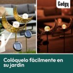 Gadgy 2er Set Solarlaternen – Elegante Gartenleuchten mit Mond-Design für Aussen – Bild 3