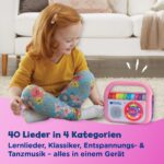 VTech Mein Erster Musik-Player Pink – Bluetooth Musikplayer mit 40 Liedern für Kinder ab 2 Jahren – Bild 4
