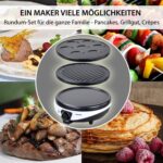 Syntrox Germany 3in1 Crepes Maker Zephir – Kontaktgrill & Pancake Maker mit 1000 Watt – Bild 4