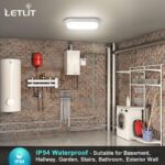 Letlit LED Kellerleuchte 18W 1500lm – IP54 Feuchtraumlampe Neutralweiss 4000K – Bild 5