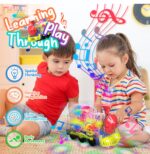 Gofimyee Leuchtendes Zugspielzeug – Pädagogisches Kriechspielzeug mit Lichtern & Musik für Babys – Bild 6